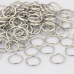 Stainless Steel Color 304 Stainless Steel Open Jump Rings, Stainless Steel Color, 21 Gauge, 4x0.7mm, Inner Diameter: 2.6mm, Hole: 3mm