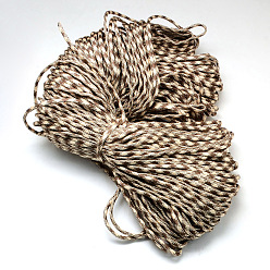 Bisque 7 Inner Cores Polyester & Spandex Cord Ropes, for Rope Bracelets Making, Bisque, 4mm, about 109.36 yards(100m)/bundle, 420~500g/bundle