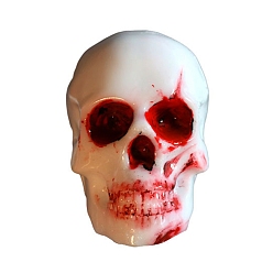 (7BDF) Прозрачный морозный бирюзовый Изготовление силиконовых форм для свечей своими руками, Хэллоуин тема, 3 d череп, призрачный белый, 6.6x7.7x11 см, Внутренний диаметр: 8.2x4.4 cm