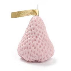 Pink Strawberry Shaped Aromatherapy Smokeless Candles, with Box, for Wedding, Party, Votives, Oil Burners and Christmas Decorations, Pink, 4.4x3.9x3.9cm