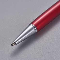 Темно-Красный Креативные шариковые ручки с пустой трубкой, со стержнем с черными чернилами внутри, для diy блестящая эпоксидная смола шариковая ручка с кристаллами гербариевая ручка для изготовления, серебряные, темно-красный, 140x10 мм