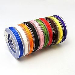Mixed Color Nylon Thread for Jewelry Making, Mixed Color, 0.8mm, about 7.65~9.84 yards(7~9m)/roll