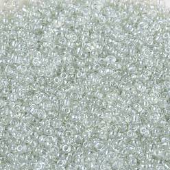 Clear Glass Seed Beads, Trans. Colours Lustered, Round, Clear, 2mm, Hole: 1mm, 30000pcs/pound