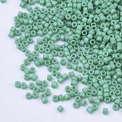 Средний Морско-зеленый Цилиндр для выпечки краски бисер, единый размер, средний морской зеленый, 1.5~2x1~2 мм, отверстие : 0.8 мм, около 4000 шт / упаковка, о 50 г / мешок