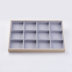 Светло-серый Кубические деревянные орнаменты, обтянута бархатом, 12 отсеков, светло-серый, 35x24 x3.1 см