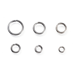 Gunmetal Brass Jump Rings, Open Jump Rings, Gunmetal, 4~10x0.8~1mm, Inner Diameter: 2.4~8mm