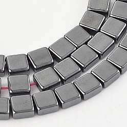 Multi-color Plated Cuboid Electroplated Non-magnetic Synthetic Hematite Bead Strands, Hematite Plated, 3x3x1mm, Hole: 0.5mm, about 127pcs/strand, 15.7 inch