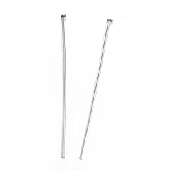 Stainless Steel Color 304 Stainless Steel Flat Head Pins, Stainless Steel Color, 45x0.8mm, Head: 1.8mm