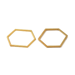 Золотой Соединительные колечки из сплава, шестиугольник, золотые, 26x22x1 мм