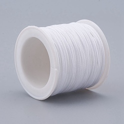 White Braided Nylon Thread, DIY Material for Jewelry Making, White, 1.5mm, 100yards/roll