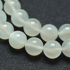 White Moonstone Natural White Moonstone Beads Strands, Grade A, Round, 6mm, Hole: 1mm, about 67pcs/strand, 15.7 inch(40cm)