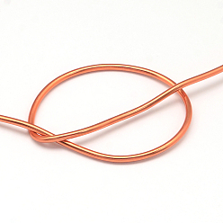 Rouge Orange Fil d'aluminium rond, fil d'artisanat en métal pliable, fil d'artisanat flexible, pour la fabrication artisanale de poupée de bijoux de perles, rouge-orange, Jauge 22, 0.6mm, 280m/250g(918.6 pieds/250g)