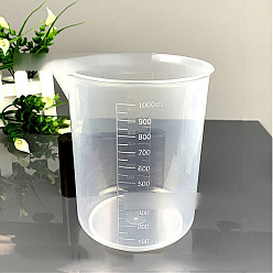 Прозрачный Мерный стаканчик пластиковые инструменты, прозрачные, 10.4~11.6x14.2 см, емкость: 1000 мл (33.82 жидких унций)