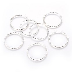 Античное Серебро Колечки-коннекторы, сплав, тибетский стиль, кольцо, античное серебро, не содержит кадмия, никеля и свинца, 30x2 мм, внутренний диаметр: 26 мм