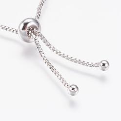 Platinum Long-Lasting Plated Adjustable Brass Slider Bracelets, Bolo Bracelets, with Synthetic Opal, Tortoise, Platinum, 237mm