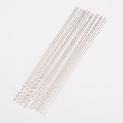 Silver Iron Beading Needles, Silver, 120x0.45mm, Hole: 0.5mm, about 28~30pcs/bag