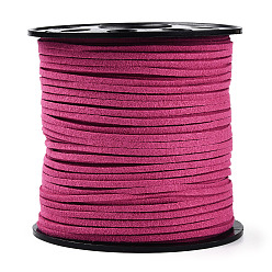 Camellia Faux Suede Cord, Faux Suede Lace, Camellia, 2.7x1.4mm, about 98.42 yards(90m)/roll