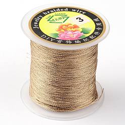 Saddle Brown Round Metallic Thread, Embroidery Thread, 9-Ply, Saddle Brown, 0.8mm, about 65.61 yards(60m)/roll