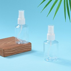 Clear 50ml Refillable PET Plastic Spray Bottles, Empty Pump Bottles for Liquid, Clear, 4.2x10cm, Capacity: 50ml(1.69 fl. oz)