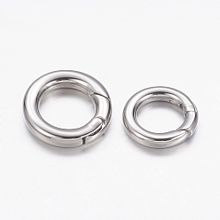 Stainless Steel Color 304 Stainless Steel Spring Gate Rings, O Rings, Ring, Stainless Steel Color, 21x4mm, Inner Diameter: 14mm