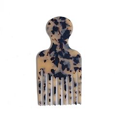 BurlyWood Cellulose Acetate French Side Hair Combs, BurlyWood, 145mm
