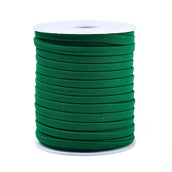Sea Green Soft Nylon Cord, Flat, Sea Green, 5x3mm, about 21.87 yards(20m)/roll