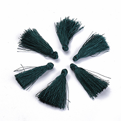 Темно-Зеленый Полиэфирные украшения кисточкой подвесные, темно-зеленый, 30~35 мм