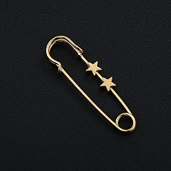 Étoile  Broches de sécurité en alliage, rallonge de pantalon à la taille, or, motif en étoile, 45mm