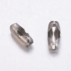 Stainless Steel Color 304 Stainless Steel Jewelry Findings, Ball Chain Connectors, Stainless Steel Color, 6.5x2.5mm, Hole: 1.5mm