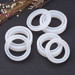 White DIY Silicone Bangle Molds, Resin Casting Molds, For UV Resin, Epoxy Resin Jewelry Making, White, 72~85.5x11~19.5mm, Inner Diameter: 56mm, 60mm, 62mm