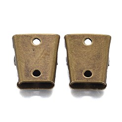 Antique Bronze Iron Bolo Tie Slide Clasp, for Bolo Tie Making, Antique Bronze, 23x20x8mm, Hole: 2.5x4.5mm, Inner Diameter: 2.5x12mm