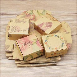 BurlyWood Paper Gift Box, Folding Boxes, Decorative Gift Box for Weddings, Candy, Square, BurlyWood, 22.1x18.8x0.04cm, finished product: 6.5x6.5x3cm