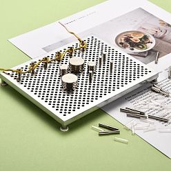 Platine Kit de gabarit de fil de bricolage, aluminium, outils de fabrication de bijoux, platine, 14x11.4x1.3 cm