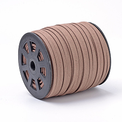 Camel Faux Suede Cords, Faux Suede Lace, Camel, 5x1.5mm, 100yards/roll(300 feet/roll)