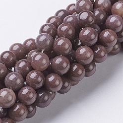 Purple Aventurine Natural Purple Aventurine Beads, Round, 4mm, Hole: 0.5mm, about 85~92pcs/strand, 15~16inch