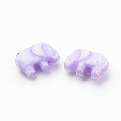 Mixed Color Craft Style Acrylic Beads, Elephant, Mixed Color, 6x9x4.5mm, Hole: 1.5mm, about 3550pcs/500g