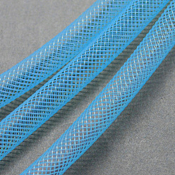 Deep Sky Blue Plastic Net Thread Cord, Deep Sky Blue, 10mm, 30Yards