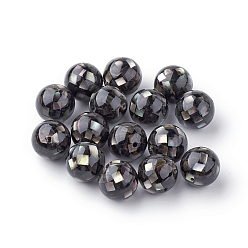 Black Natural Black Lip Shell Beads, Round, Black, 12mm, Hole: 1mm