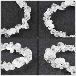 Quartz Crystal Crystal Chips Stretch Bracelets, Inner Diameter: 2-1/8~2-1/4 inch(5.3~5.6cm)