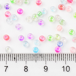 Mixed Color 8/0 Glass Seed Beads, Transparent Inside Colours, Round Hole, Round, Mixed Color, 8/0, 3~3.5x2~3mm, Hole: 0.8mm, about 450g/bag
