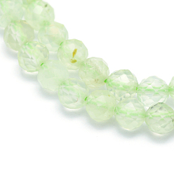 Prehnite Perles naturelles préhnite brins, facette, ronde, 3mm, Trou: 0.5mm, Environ 113 pcs/chapelet, 15.35 pouce (39 cm)