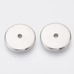Platine Ccb perles en plastique, plat rond, platine, 18x3mm, trou: 2.5 mm, environ 600 pcs / 500 g