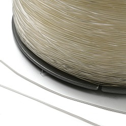 Прозрачный Корейская плоская эластичная кристаллическая струна, эластичная нить для бисера, для изготовления эластичного браслета, прозрачные, 0.8 мм, около 1093.61 ярдов (1000 м) / рулон