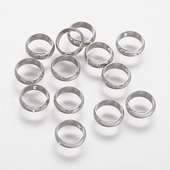 Platinum Rack Plating Brass Bead Frames, Long-Lasting Plated, Ring, Platinum, 8x2.5mm, Hole: 1mm