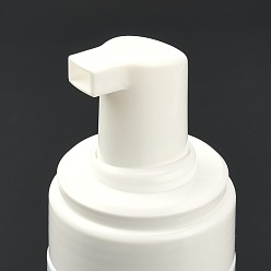 Blanc Distributeurs de savon moussant en plastique pour animaux de compagnie rechargeables de 150 ml, avec pompe en plastique pp pour douche, savon liquide, blanc, 16.6x4.7 cm, capacité: 150 ml (5.07 fl. oz)