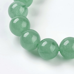 Light Green Natural Green Aventurine Beads Strands, Round, Light Green, 10mm, Hole: 1mm