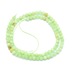 Jade Blanc Perles naturelles, perles de jade , imitation calcite verte ronde, teint, 4mm, Trou: 0.7mm, Environ 86 pcs/chapelet, 15.55 pouce (39.5 cm)