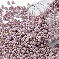 (PF554F) PermaFinish Lavender Metallic Matte TOHO Round Seed Beads, Japanese Seed Beads, (PF554F) PermaFinish Lavender Metallic Matte, 11/0, 2.2mm, Hole: 0.8mm, about 5555pcs/50g