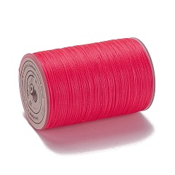 Saumon Ficelle ronde en fil de polyester ciré, cordon micro macramé, cordon torsadé, pour la couture de cuir, Saumon, 0.3~0.4mm, environ 174.98 yards (160m)/rouleau