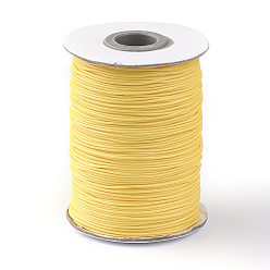 Gold Korean Waxed Polyester Cord, Gold, 1mm, about 85yards/roll